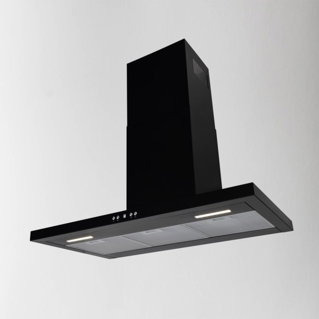 90cm Cooker Hood Powerful Brushless Motor Black